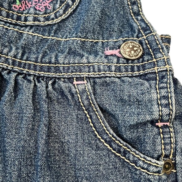 Osh Kosh 18 Months Vestbak Jumper Dress Colorful Embroidery - Picture 5 of 7